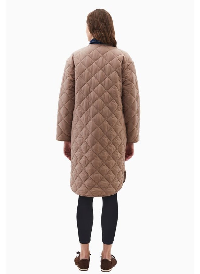 OXXO Loose-Fit Quilted Coat - Image 4